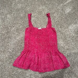 Women's Pink Sleeveless Top